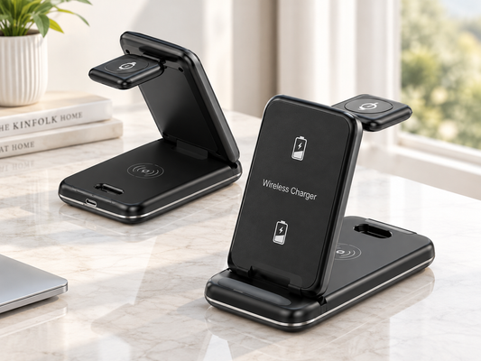3-in-1 Magnetic Wireless Charging Stand for Phone, Watch & Earbuds